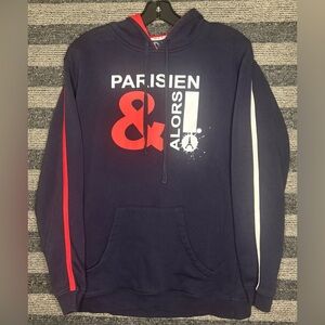 2010 PSG Paris Saint-Germain Navy Blue Soccer Hoodie Sweatshirt Medium EUC